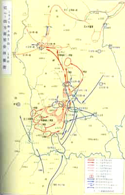 红一、四方面军会师要图（1935年6月2日-18日）