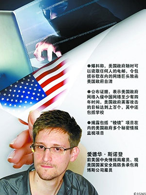 （&ldquo;斯诺登事件&rdquo;警示人们，信息战不是科幻大片中的炒作，而是已发生在身边的现实。）