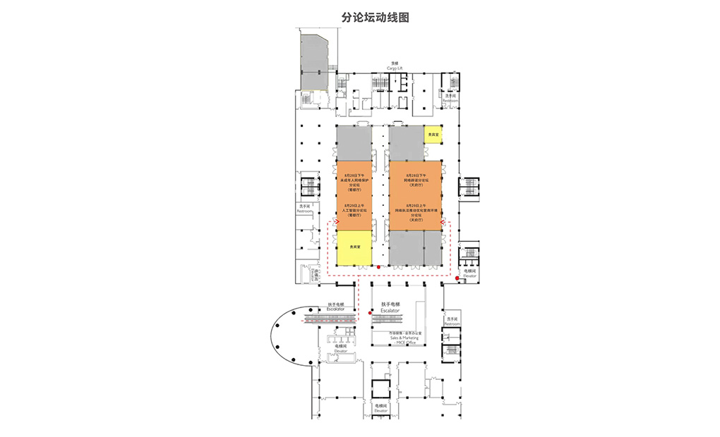 成都世纪城新国际会展中心-三楼平面分布图